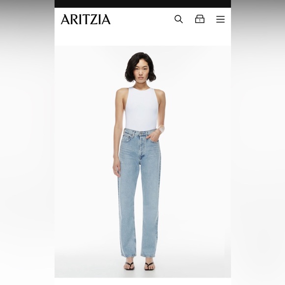 NWT Eva Denim. High-rise, wide-leg designed for a relaxed, baggy 100% cotton. - Picture 6 of 7